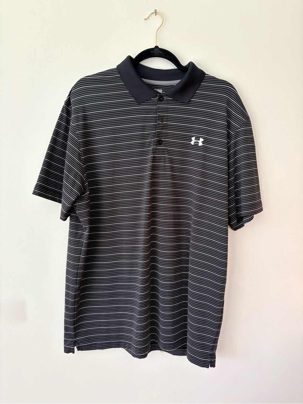 Under Armour Men’s Black Striped Polo